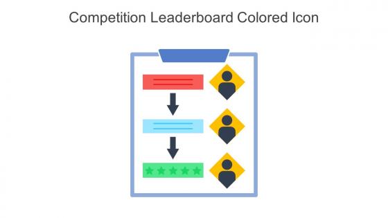 Competition Leaderboard Colored Icon In Powerpoint Pptx Png And Editable Eps Format