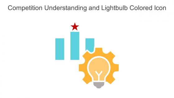 Competition Understanding And Lightbulb Colored Icon In Powerpoint Pptx Png And Editable Eps Format