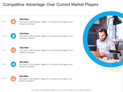 Competitive advantage over current market players infographic template