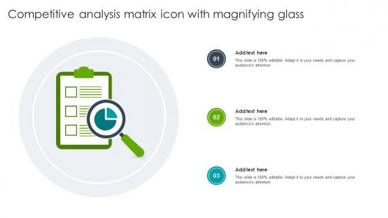 Competitive Analysis Matrix Icon With Magnifying Glass