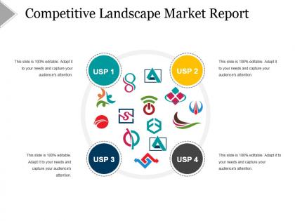 Competitive landscape market report powerpoint slide background image