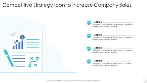Competitive Strategy Icon To Increase Company Sales