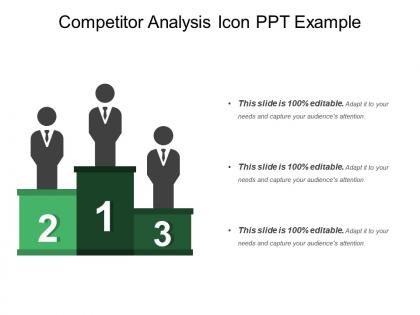 Competitor analysis icon ppt example