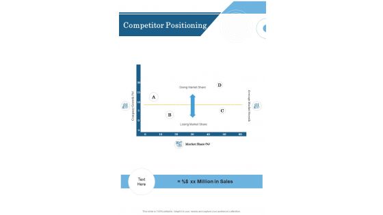 Competitor Positioning Marketing Proposal One Pager Sample Example Document