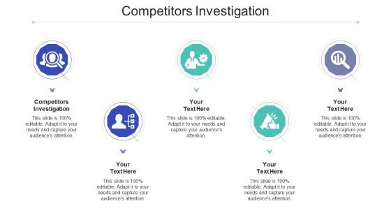 Competitors investigation ppt powerpoint presentation portfolio graphics template cpb