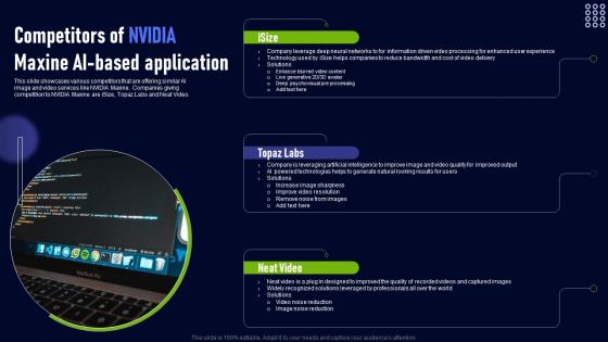 Competitors Of Nvidia Maxine Ai Based Application Nvidia Maxine For Enhanced Video AI SS