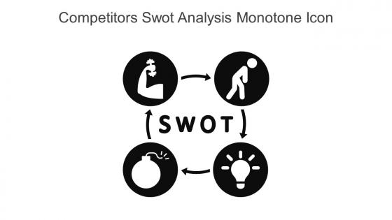 Competitors Swot Analysis Monotone Icon In Powerpoint Pptx Png And Editable Eps Format