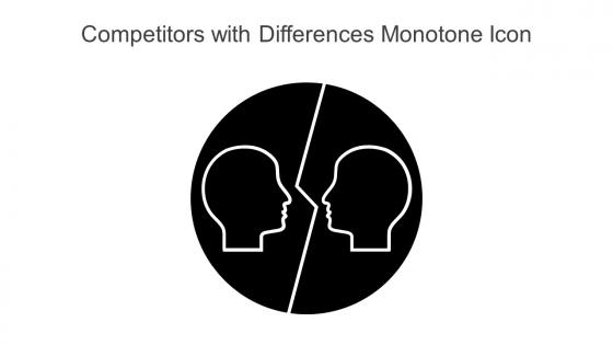 Competitors With Differences Monotone Icon In Powerpoint Pptx Png And Editable Eps Format