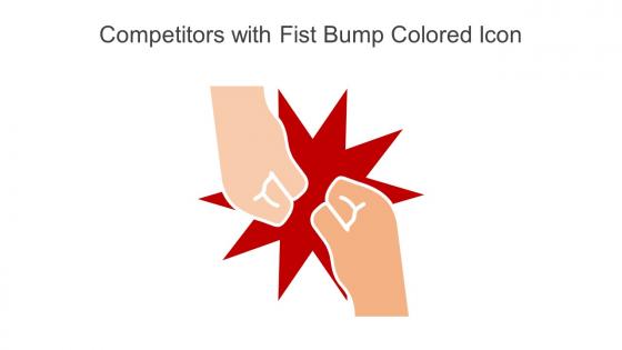 Competitors With Fist Bump Colored Icon In Powerpoint Pptx Png And Editable Eps Format
