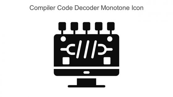 Compiler Code Decoder Monotone Icon In Powerpoint Pptx Png And Editable Eps Format