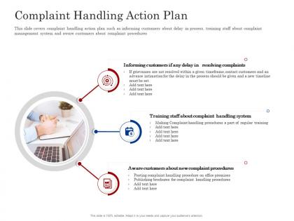 Complaint handling action plan customer complaint management process ppt slide