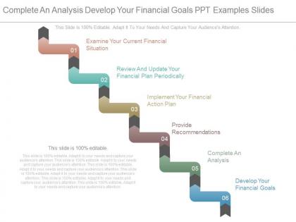 Complete an analysis develop your financial goals ppt examples slides