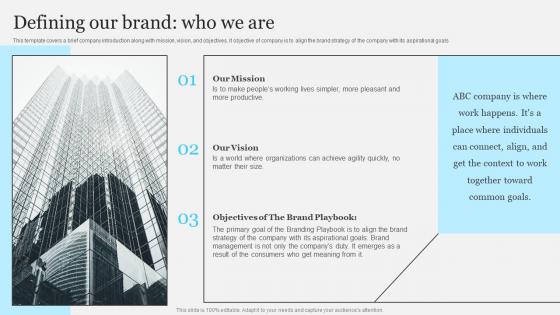 Complete Brand Marketing Playbook Defining Our Brand Who We Are