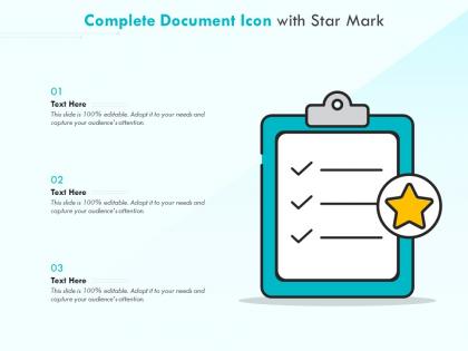Complete document icon with star mark