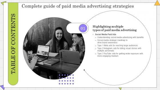 Complete Guide Of Paid Media Advertising Strategies For Table Of Contents