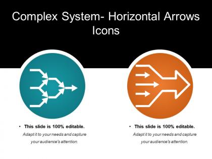 Complex system horizontal arrows icons