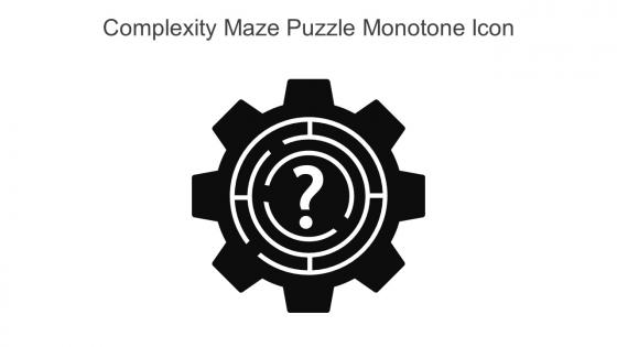 Complexity Maze Puzzle Monotone Icon In Powerpoint Pptx Png And Editable Eps Format