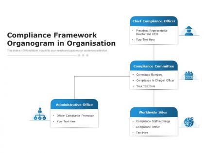 Compliance framework organogram in organisation