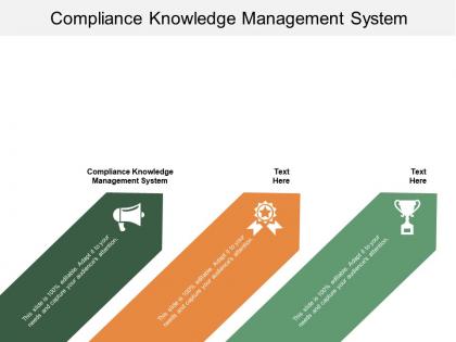 Compliance knowledge management system ppt powerpoint presentation image cpb
