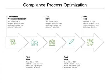 Compliance process optimization ppt powerpoint presentation slides format cpb