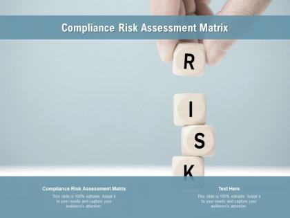 Compliance risk assessment matrix ppt powerpoint presentation inspiration cpb