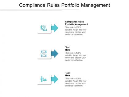 Compliance rules portfolio management ppt powerpoint presentation infographics cpb