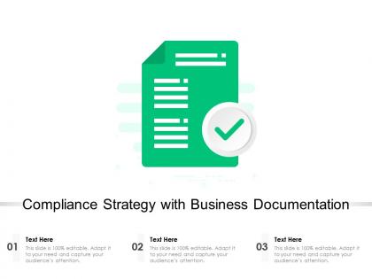 Compliance strategy with business documentation