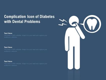 Complication icon of diabetes with dental problems