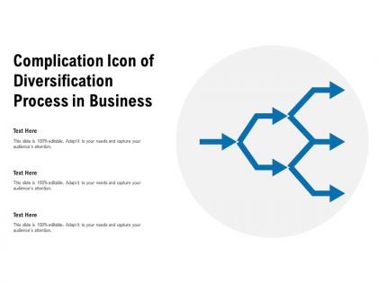 Complication icon of diversification process in business