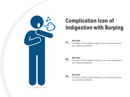 Complication icon of indigestion with burping