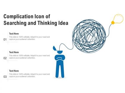 Complication icon of searching and thinking idea