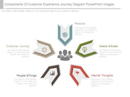 Components of customer experience journey diagram powerpoint images