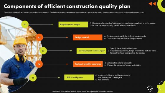 Components Of Efficient Construction Quality Plan