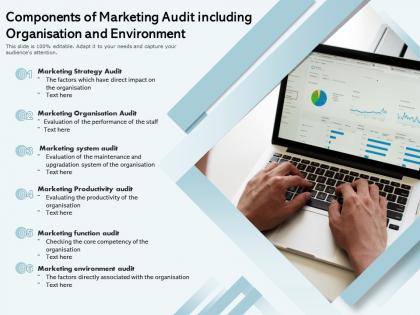 Components of marketing audit including organisation and environment