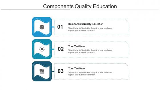 Components quality education ppt powerpoint presentation styles layout cpb