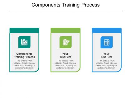 Components training process ppt powerpoint presentation layouts graphics design cpb