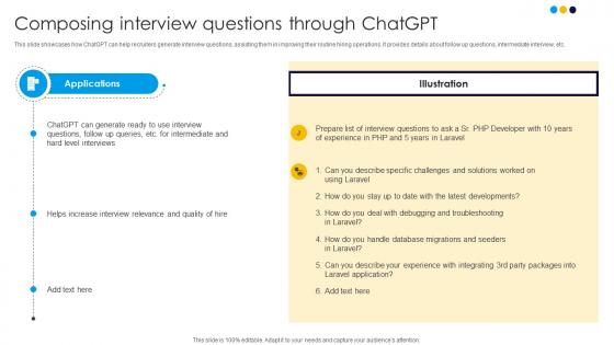 Composing Interview Questions Through ChatGPT Maximizing Roi In Recruitment AI SS V