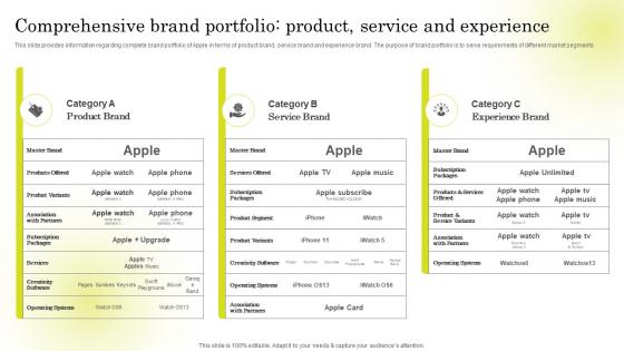 Comprehensive Brand Portfolio Brand Strategy Of Apple To Emerge Branding SS V
