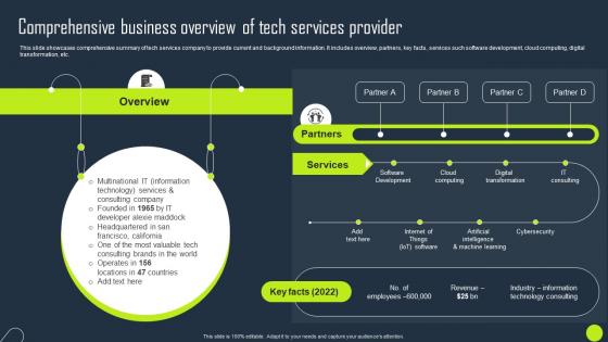 Comprehensive Business Overview Of Tech Services Key Business Account Planning Strategy SS