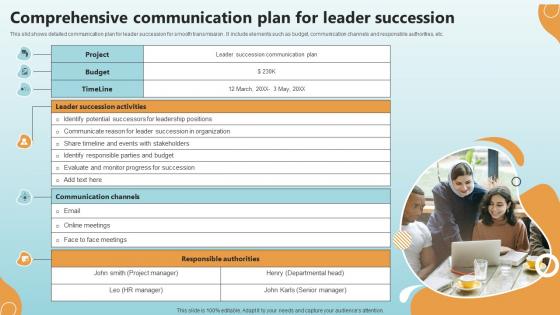Comprehensive Communication Plan For Leader Succession