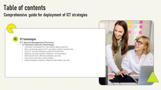 Comprehensive Guide For Deployment Of Ict Strategies Table Of Contents Strategy SS V