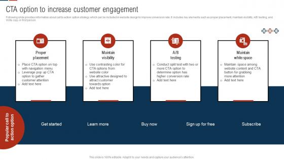 Comprehensive Guide For Digital Website CTA Option To Increase Customer Engagement