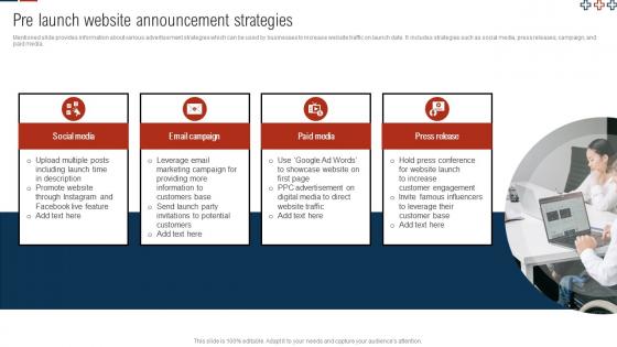 Comprehensive Guide For Digital Website Pre Launch Website Announcement Strategies