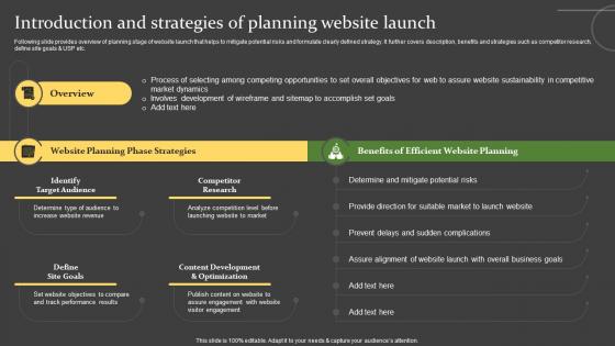Comprehensive Guide For Successful Introduction And Strategies Of Planning Website Launch