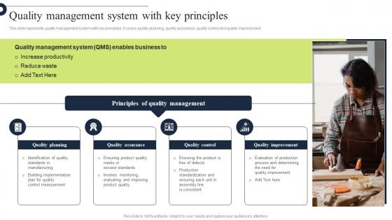 Comprehensive Guide Quality Management System With Key Principles Strategy SS V