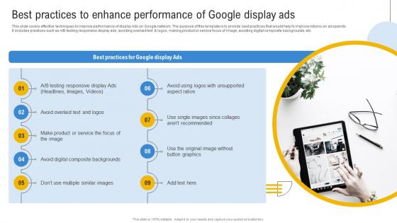 Comprehensive Guide To Google Best Practices To Enhance Performance Of Google Display Ads MKT SS V
