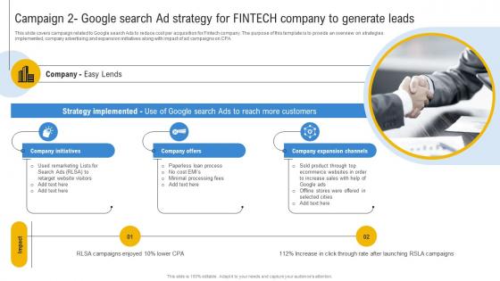 Comprehensive Guide To Google Campaign 2 Google Search Ad Strategy For Fintech Company MKT SS V