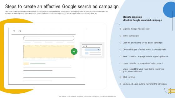 Comprehensive Guide To Google Steps To Create An Effective Google Search Ad Campaign MKT SS V