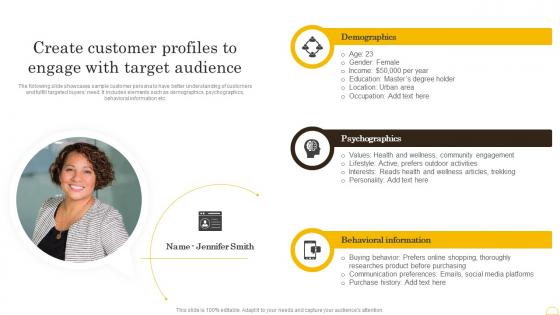 Comprehensive Integrated Marketing Create Customer Profiles To Engage With Target Audience MKT SS V