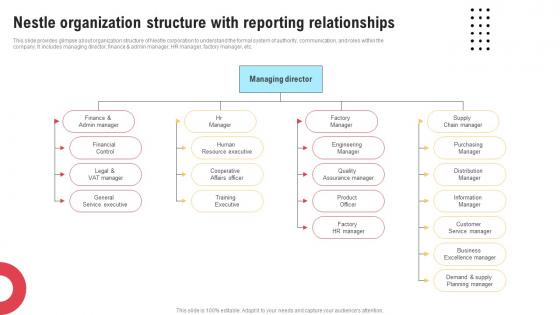 Comprehensive Strategic Governance Nestle Organization Structure With Reporting Relationships Strategy SS V